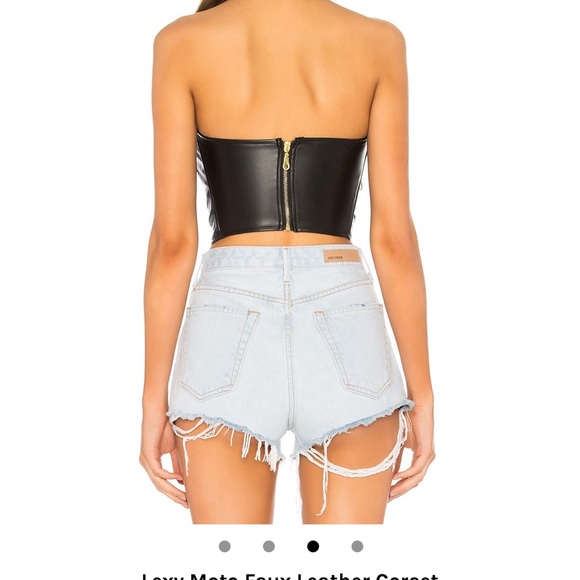 Superdown Faux leather corset crop top XS - Picture 7 of 7